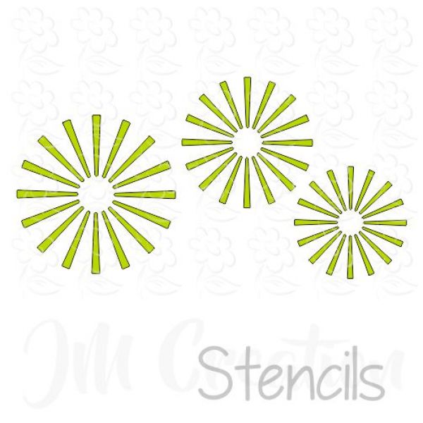 Stencil DIN lang - Strahlensterne